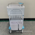 Hospital Steel ABS 2-Layer Drawer Treatment Trolley